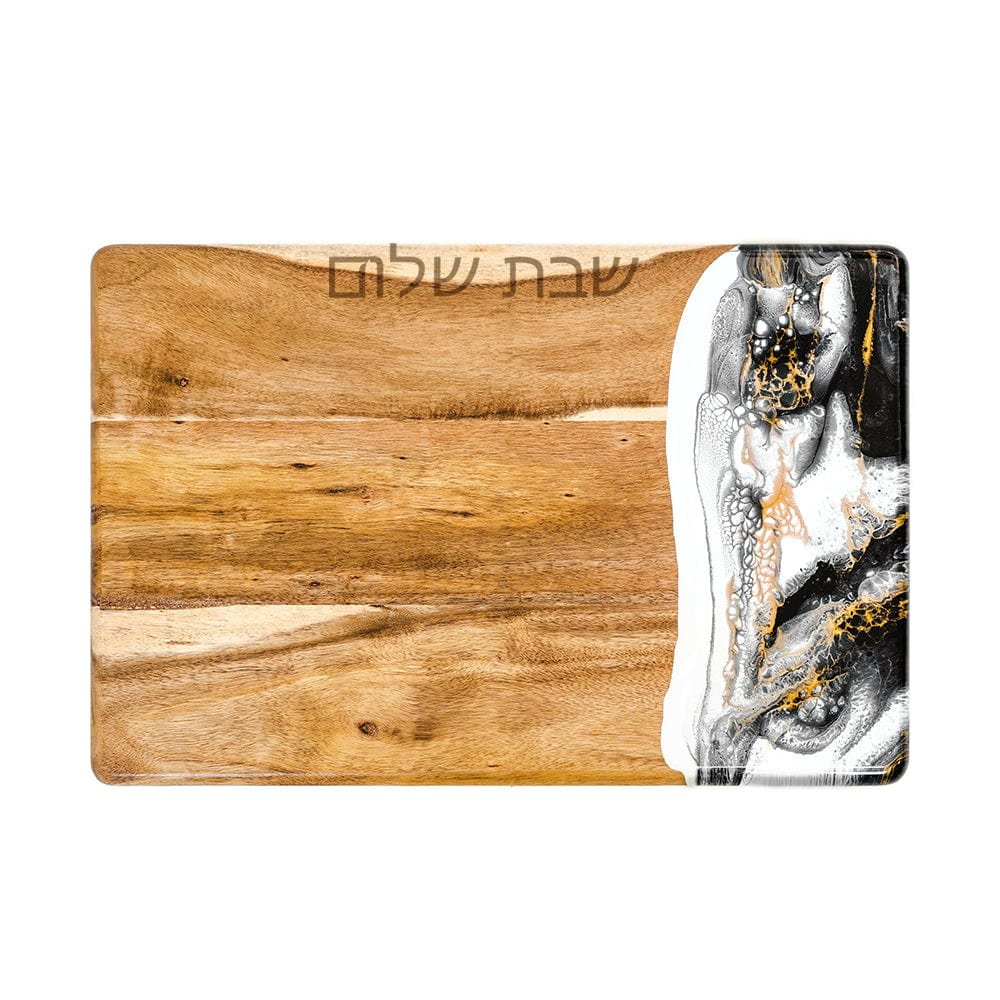 Lynn & Liana Serveware - Canadian - Maple Challah Board - Black and Gold - ModernTribe