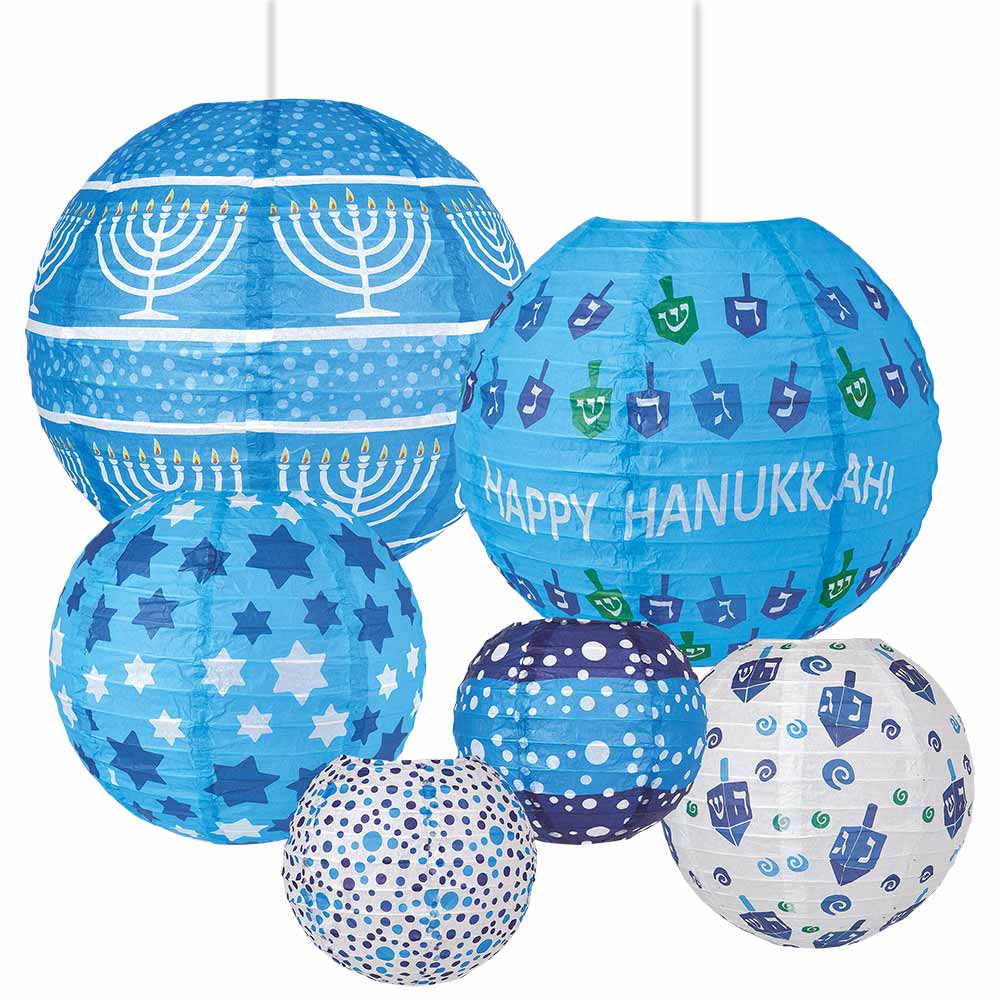 Zion Judaica Decorations Default Hanukkah Lantern Set - Set of 6