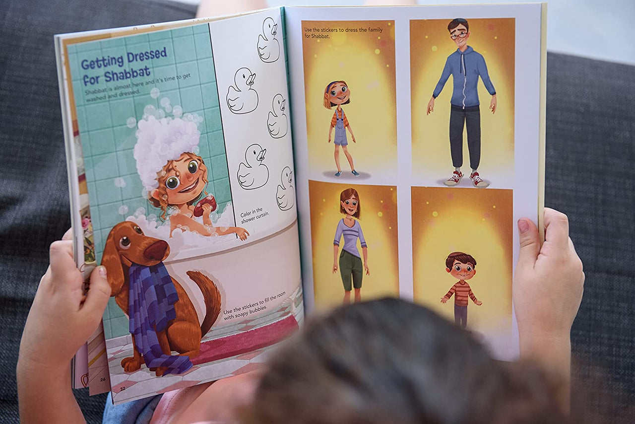 Ella and Noah - Ella and Noah Celebrate Shabbat: Sticker Activity Book - ModernTribe