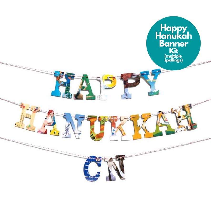 Attic Journals - Happy Hanukkah Garland with C & N for Alternative Spellings - ModernTribe