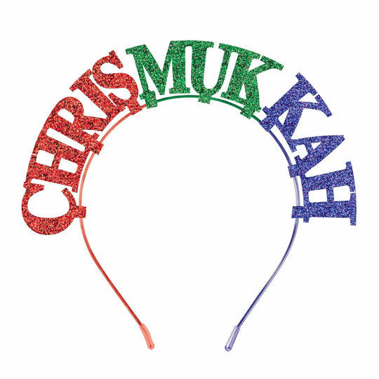 Chrismukkah Glitter Headband