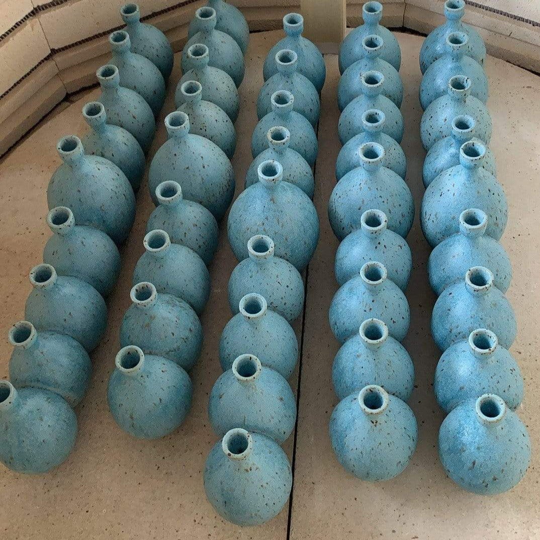 Rachael Pots - Ceramic Menorah by Rachael Pots - Robin's Egg Blue - ModernTribe