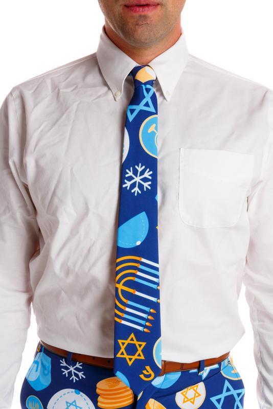 The Shamashing Hanukkah Tie