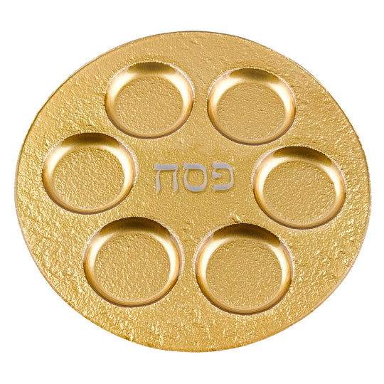 Gold Glass Seder Plate