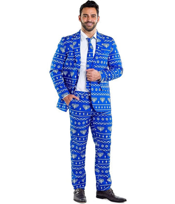 Tipsy Elves Leggings The Lit Menorah Suit Pants by Tipsy Elves