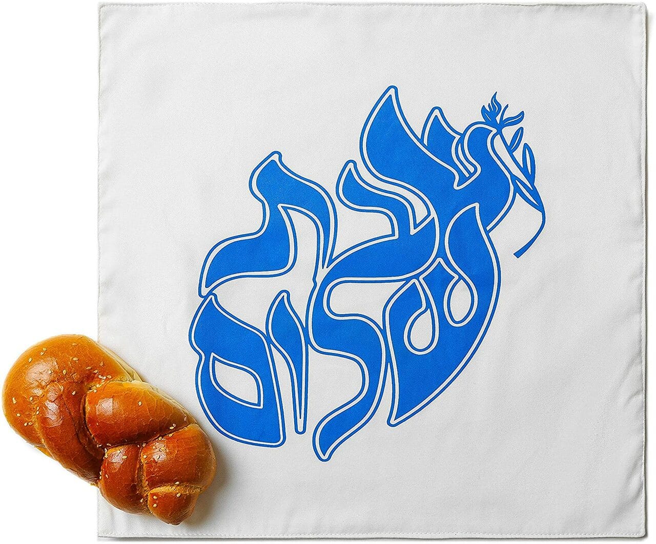 Barbara Shaw - Shalom Blue Dove Challah Cover - ModernTribe