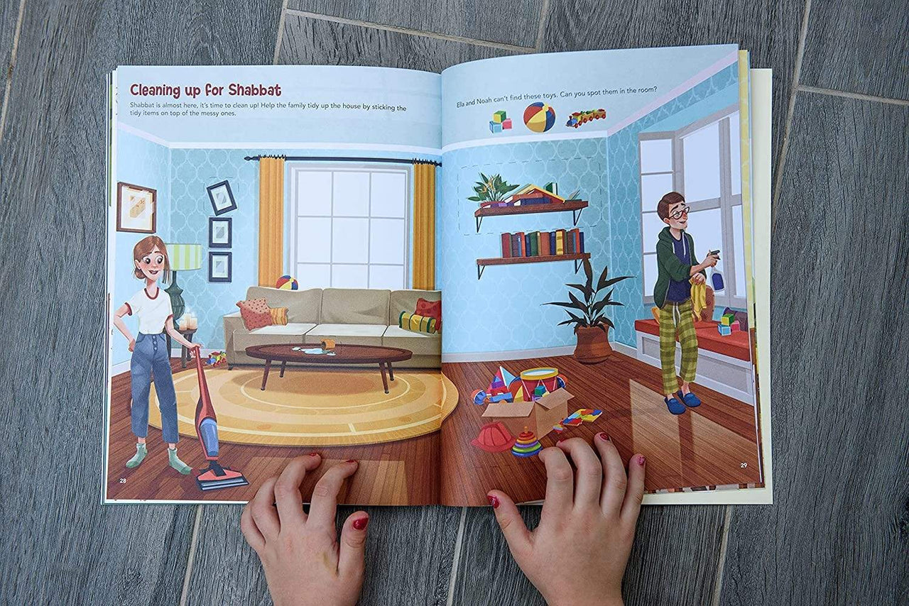 Ella and Noah - Ella and Noah Celebrate Shabbat: Sticker Activity Book - ModernTribe