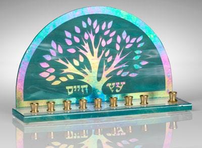 Susan Fullenbaum - Iridescent Tree of Life Menorah - ModernTribe