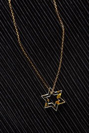 Ariel Tidhar Necklaces Gold Petite Floating Magen Necklace - Gold Fleck