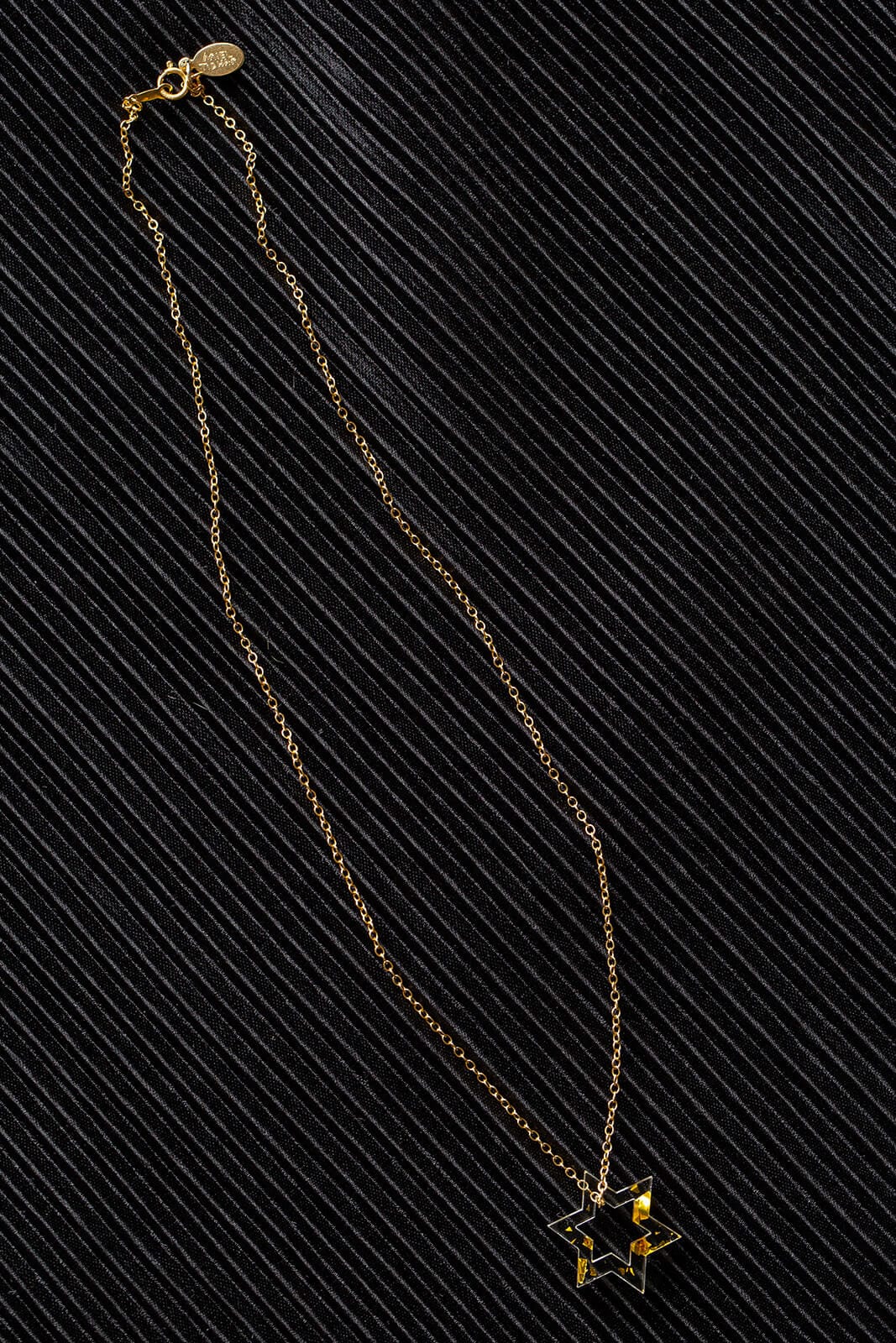 Ariel Tidhar - Petite Floating Magen Necklace - Gold Fleck - ModernTribe