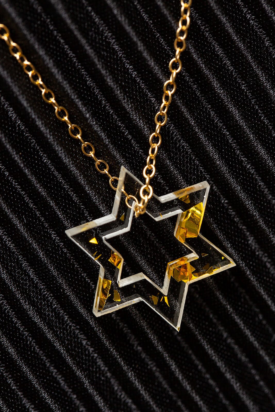Ariel Tidhar - Petite Floating Magen Necklace - Gold Fleck - ModernTribe