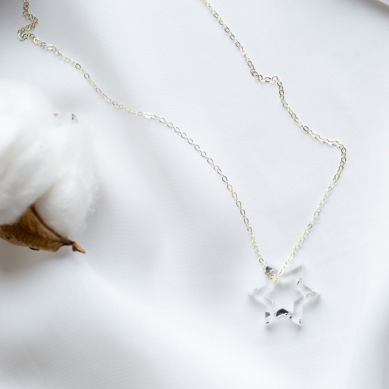 Ariel Tidhar - Petite Floating Magen Necklace - Silver Fleck - ModernTribe