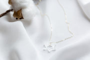 Ariel Tidhar Necklaces Silver Petite Floating Magen Necklace - Silver Fleck