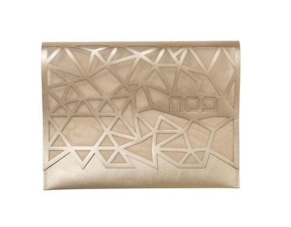 Apeloig Collection - Geometric Afikomen Bag - Champagne or Silver - ModernTribe