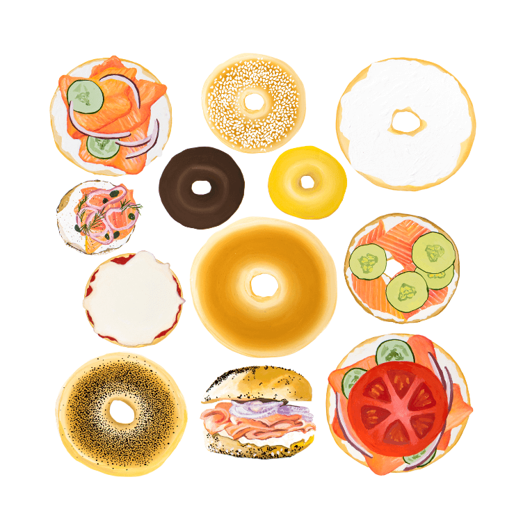 Drawn Goods - All Bagels Welcome Print - ModernTribe