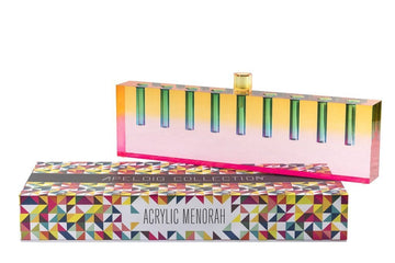 Apeloig Collection Menorah Acrylic Oil Menorah - (Choice of Colors)