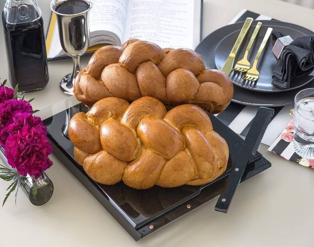 Apeloig Collection - Solid Acrylic Challah Board and Knife - ModernTribe