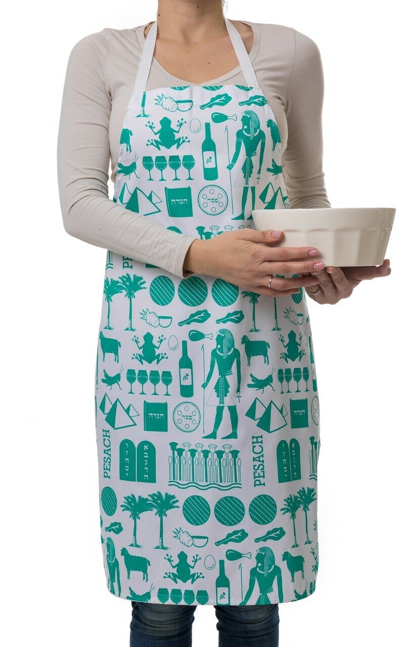 Barbara Shaw - Pharaoh Print Apron - Green - ModernTribe