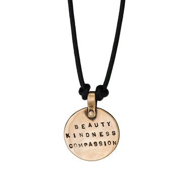 Marla Studio Necklaces Beauty, Kindness, Compassion Necklace by Marla Studio - Bronze