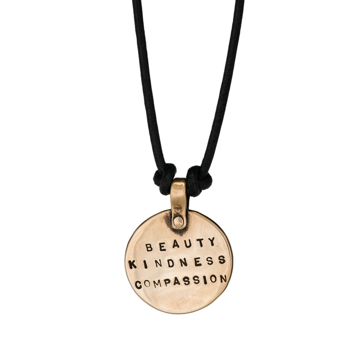 Marla Studio Necklaces Beauty, Kindness, Compassion Necklace by Marla Studio - Bronze
