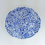 Barbara Shaw Seder Plate Pesach Plate in Blue by Barbara Shaw