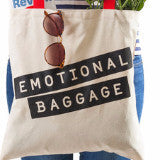 Barbara Shaw Tote White Emotional Baggage Tote