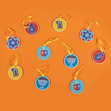 Chai Modern Ornaments Tchotchkes Beaded Magen David by Chai Modern