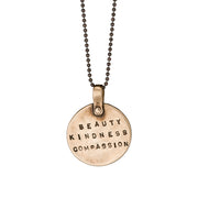 Marla Studio Necklaces Beauty, Kindness, Compassion Necklace by Marla Studio - Bronze