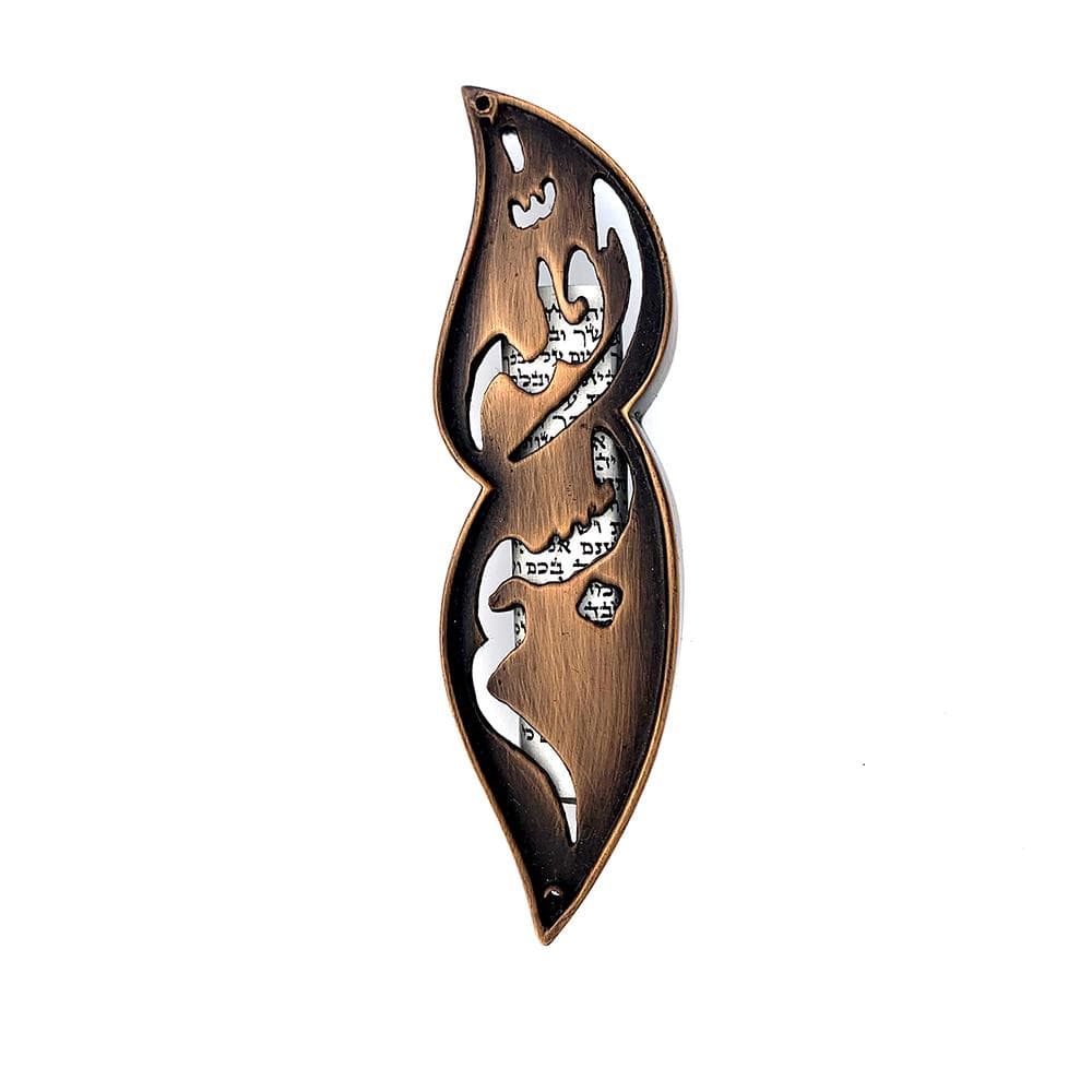 ModernTribe Mezuzahs Hand in Hand Mezuzah - Bronze Plated Pewter