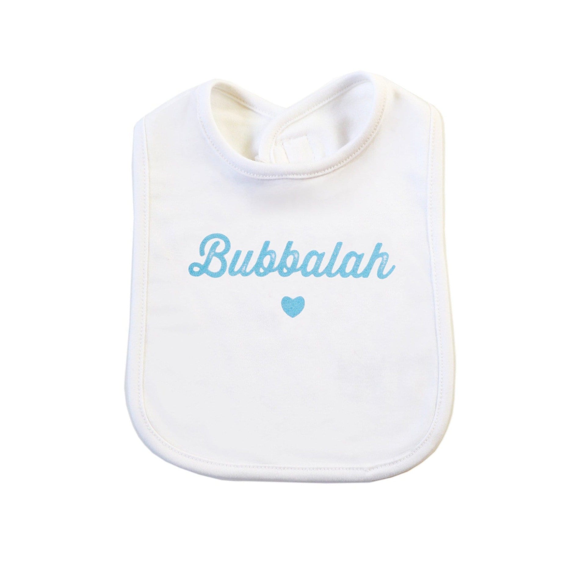 Oy Vey Baby Bibs Blue Bubbalah White and Blue Baby Bib