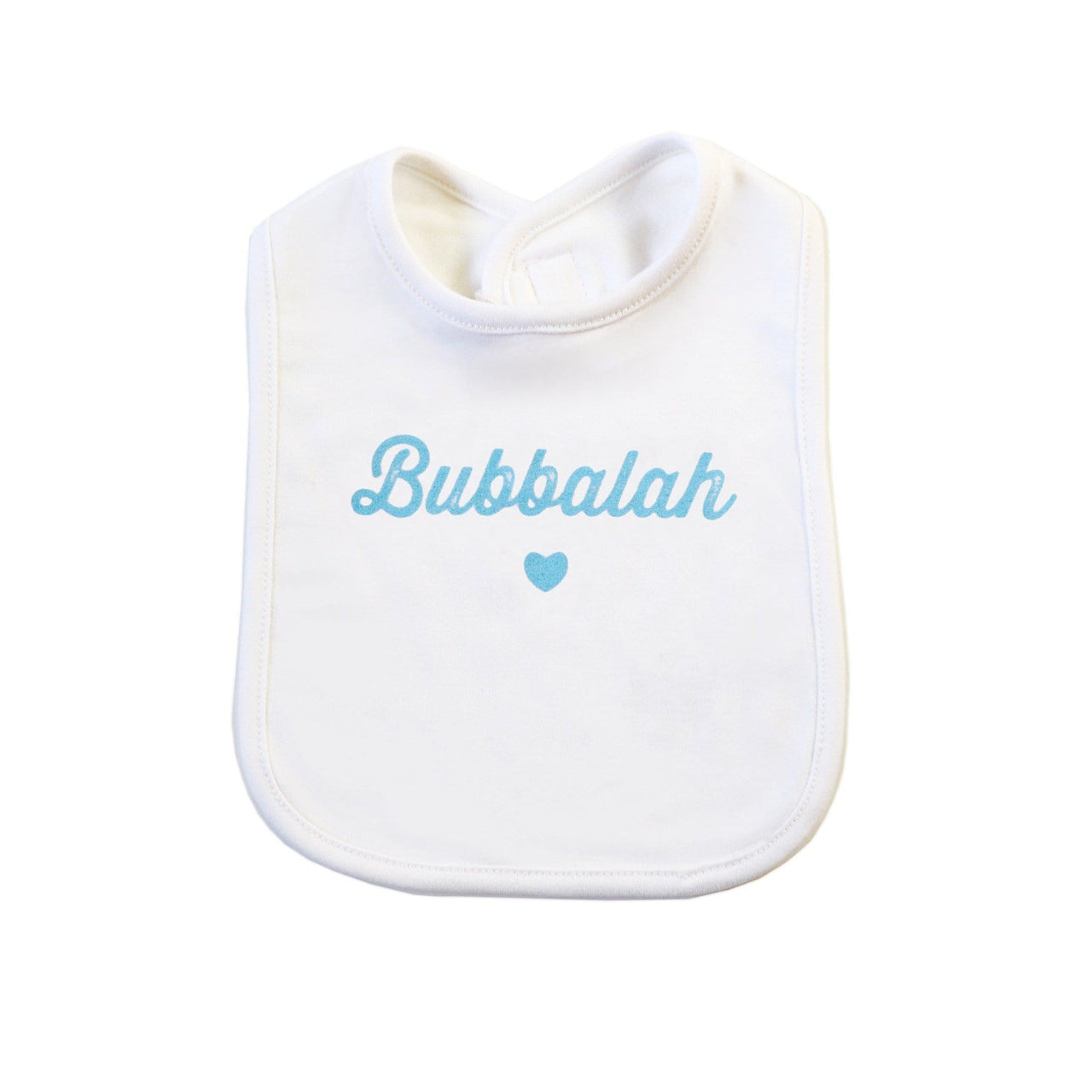 Oy Vey Baby - Bubbalah White and Blue Baby Bib - ModernTribe