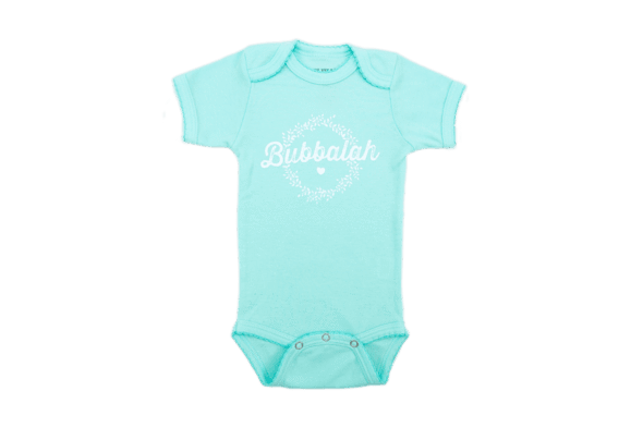 Oy Vey Baby - Bubbalah Solid Mint Onesie Set - ModernTribe