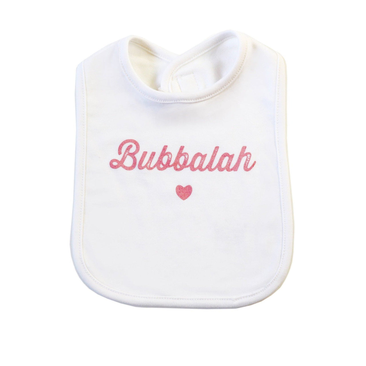 Oy Vey Baby - Bubbalah White and Pink Baby Bib - ModernTribe