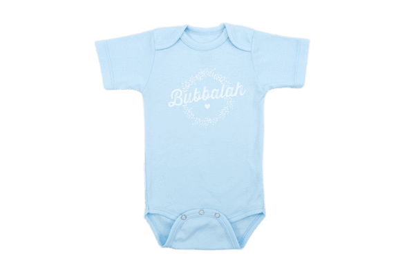 Oy Vey Baby - Bubbalah Solid Sky Blue Onesie Set - ModernTribe