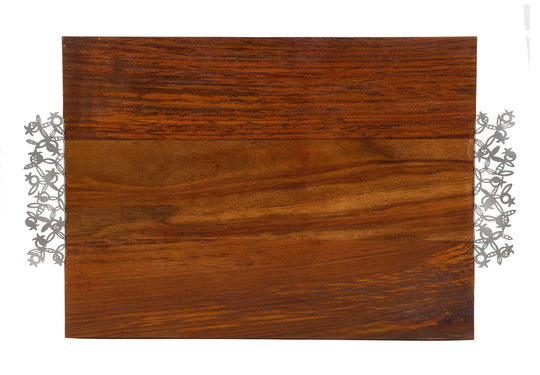 Wood Challah Board with Laser Cut Handles by Yair Emanuel