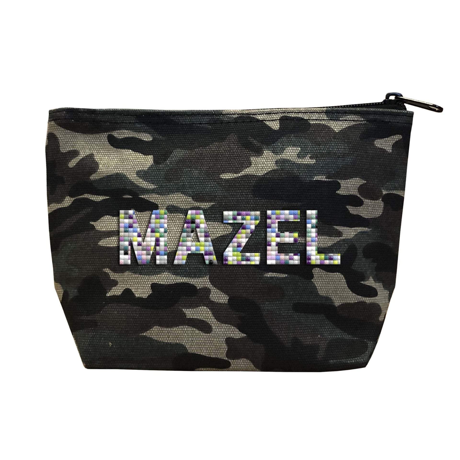 Fallon & Royce Tote Green Mazel - Camo Beaded Cosmetic Bag