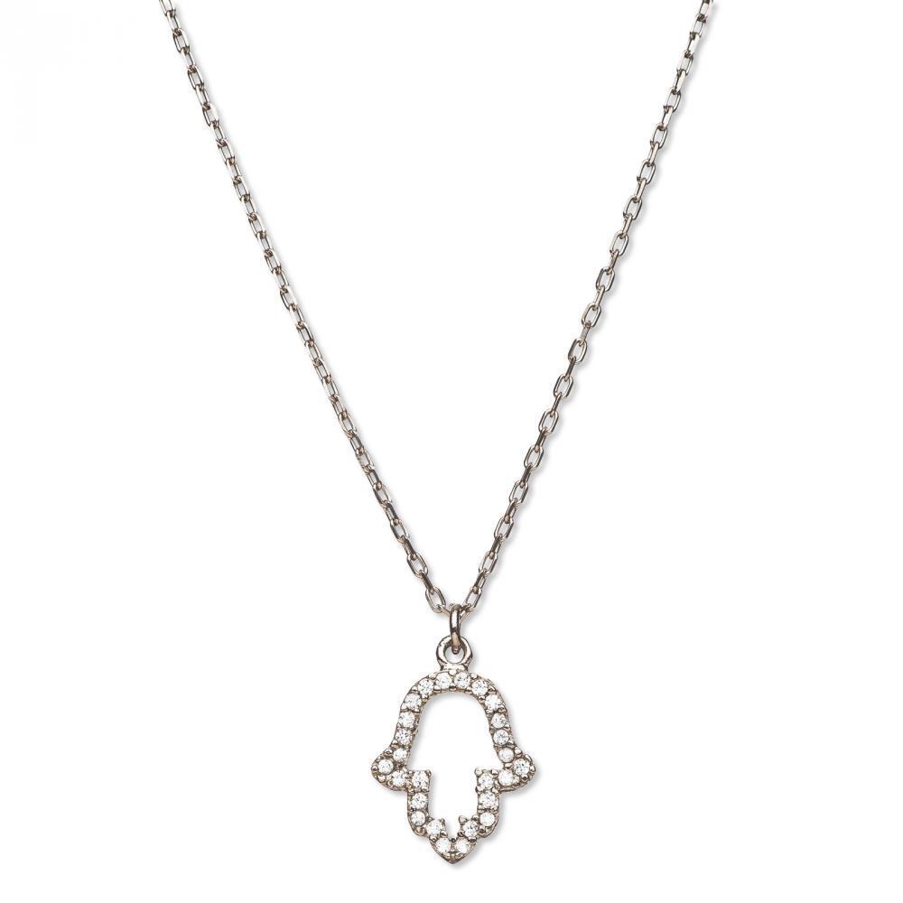 Alef Bet - Sparkle Hamsa Necklace - ModernTribe