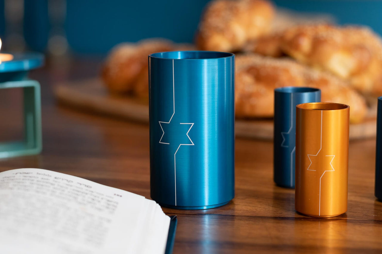 Chai Modern - Meshuggeneh Kiddush Cup - Blue - ModernTribe