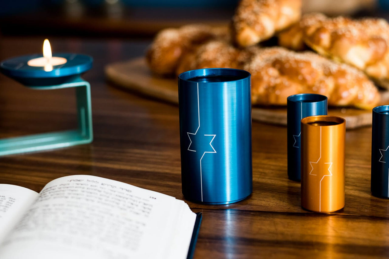 Chai Modern - Meshuggeneh Kiddush Cup - Blue - ModernTribe