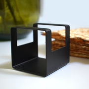 Studio Wallaby Matzah Plate Black Cube Modern Minimalist Matzah Holder