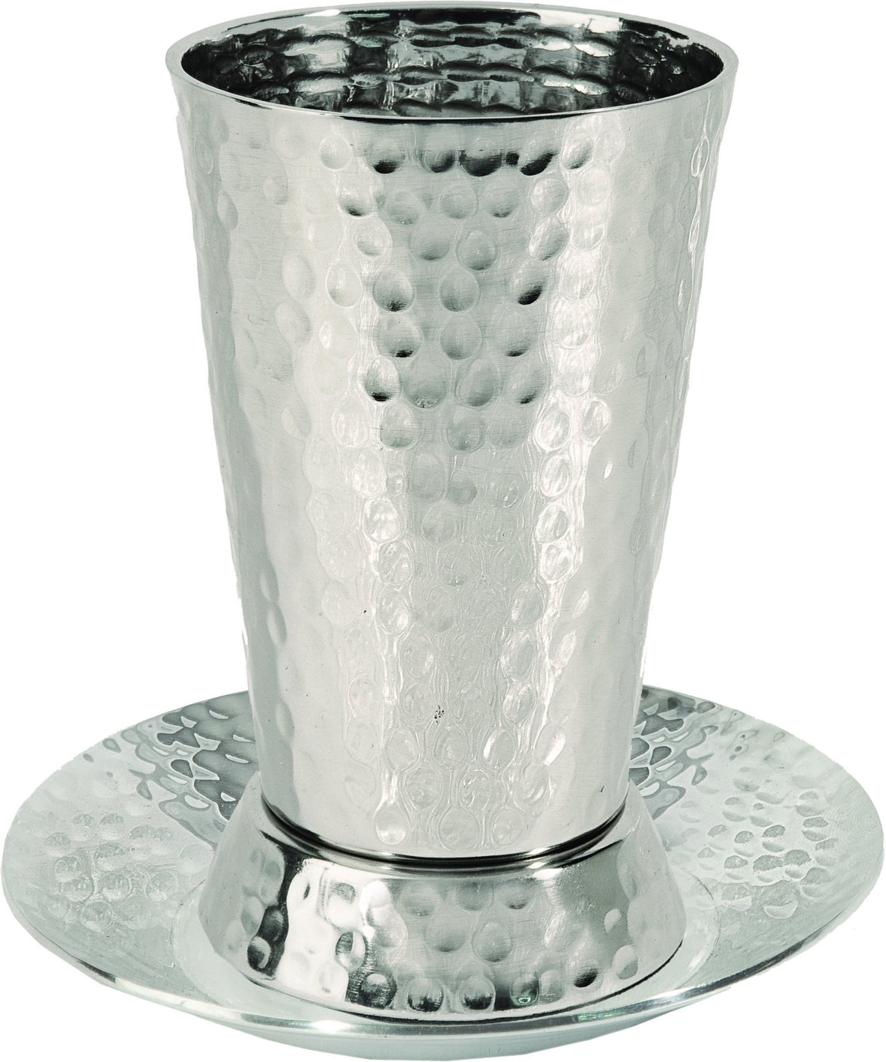 Yair Emanuel - Hammered Kiddush Cup and Dish by Yair Emanuel - ModernTribe