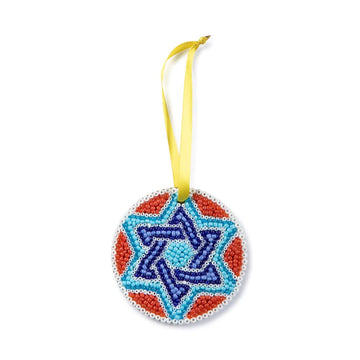 Chai Modern Ornaments Tchotchkes Beaded Magen David by Chai Modern