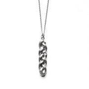 MAS Designs Jewelry Necklaces Oxidized Silver Challah Pendant Necklace - Silver