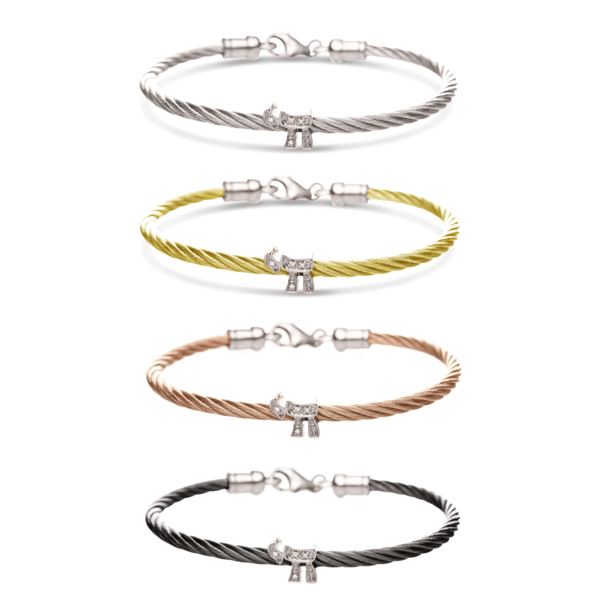 Rose gold cable bracelet deals