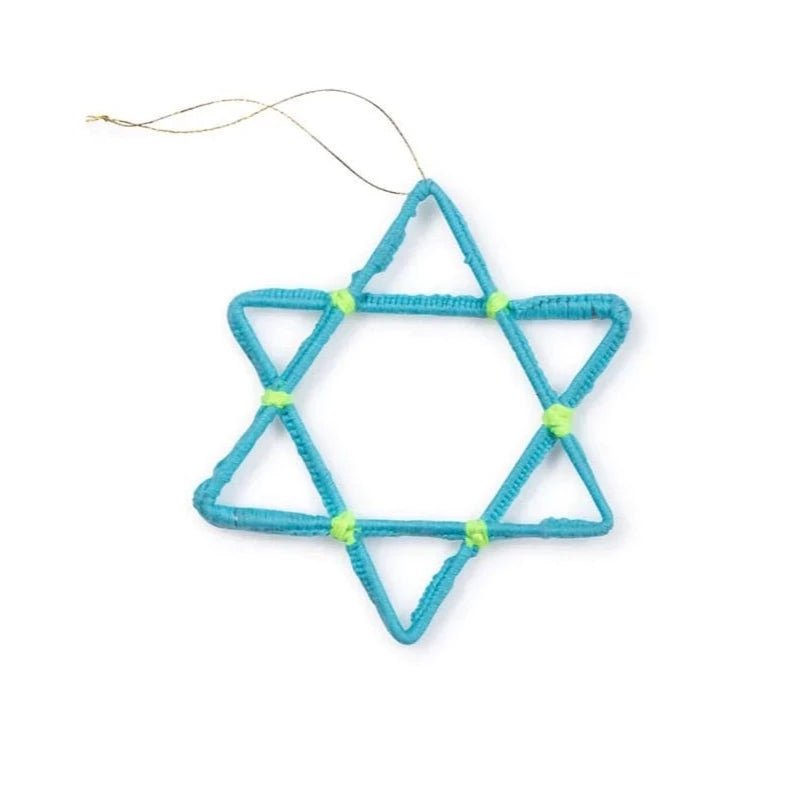 Chai Modern - Tchotchkes Hanging Magen David Crochet Ornament by Chai Modern - Turquoise - ModernTribe