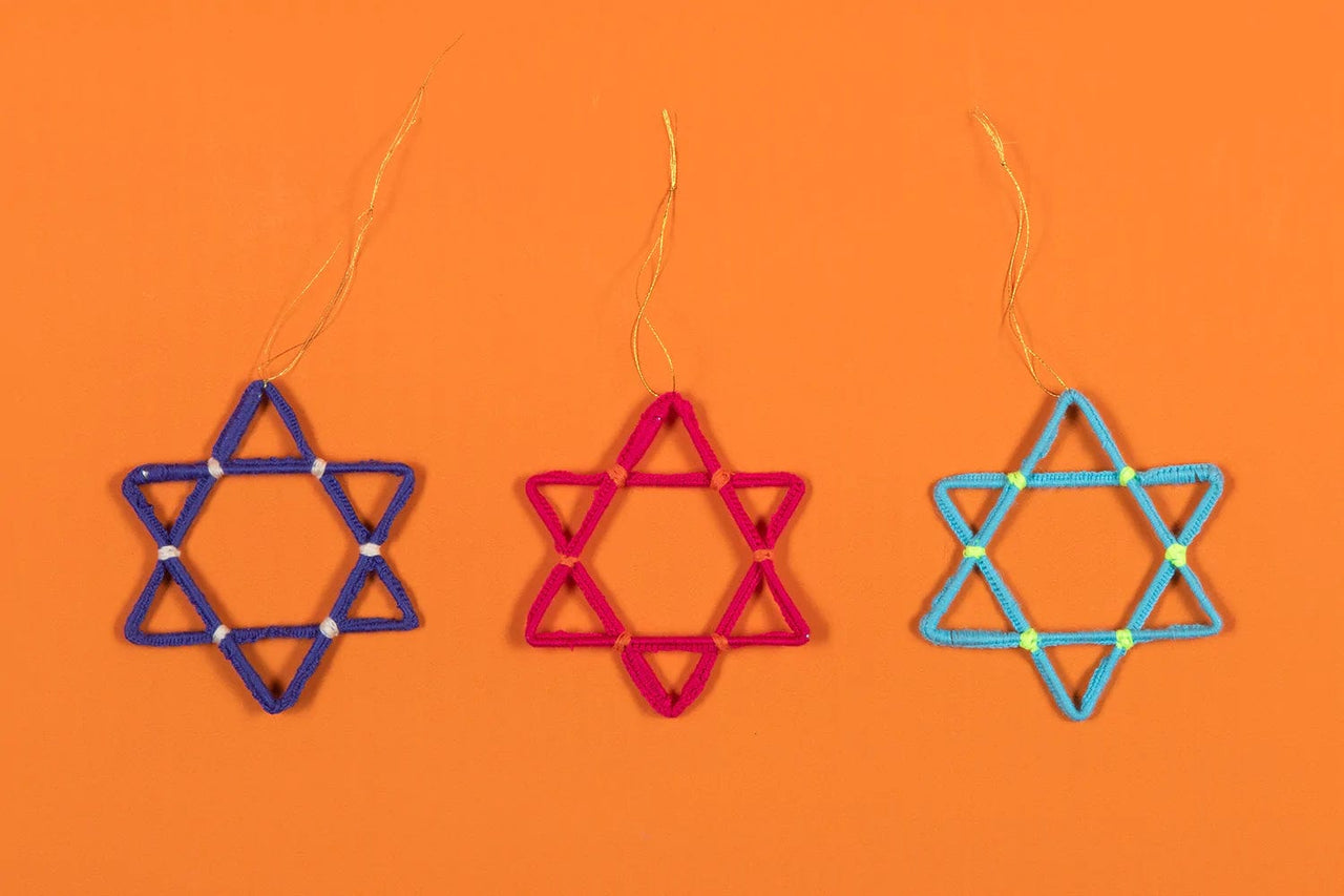 Chai Modern - Tchotchkes Hanging Magen David Crochet Ornament by Chai Modern - Turquoise - ModernTribe