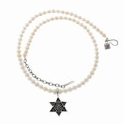 Cynthia Gale GeoArt Necklaces Silver Star of David Sterling Silver White Pearl Necklace