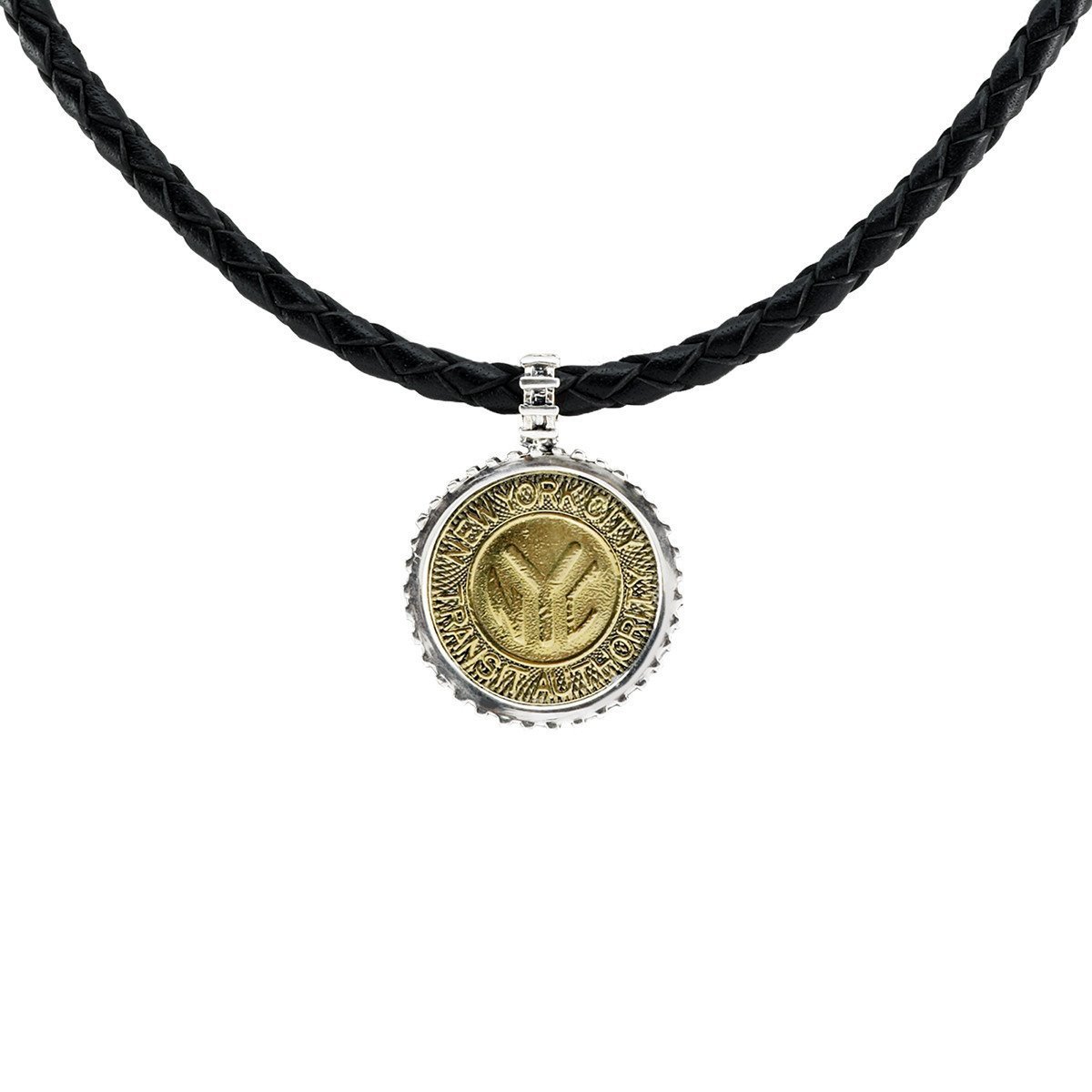 Cynthia Gale GeoArt Necklaces Silver NYC Authentic Subway Token Sterling Silver Necklace
