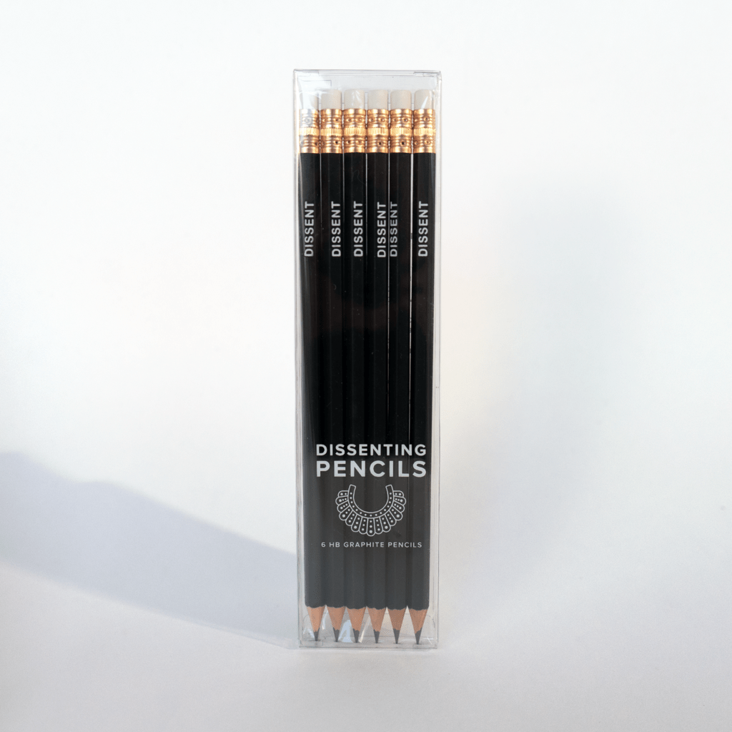 FCTRY Desk or Office Accessory Ruth Bader Ginsburg Dissenting Pencils