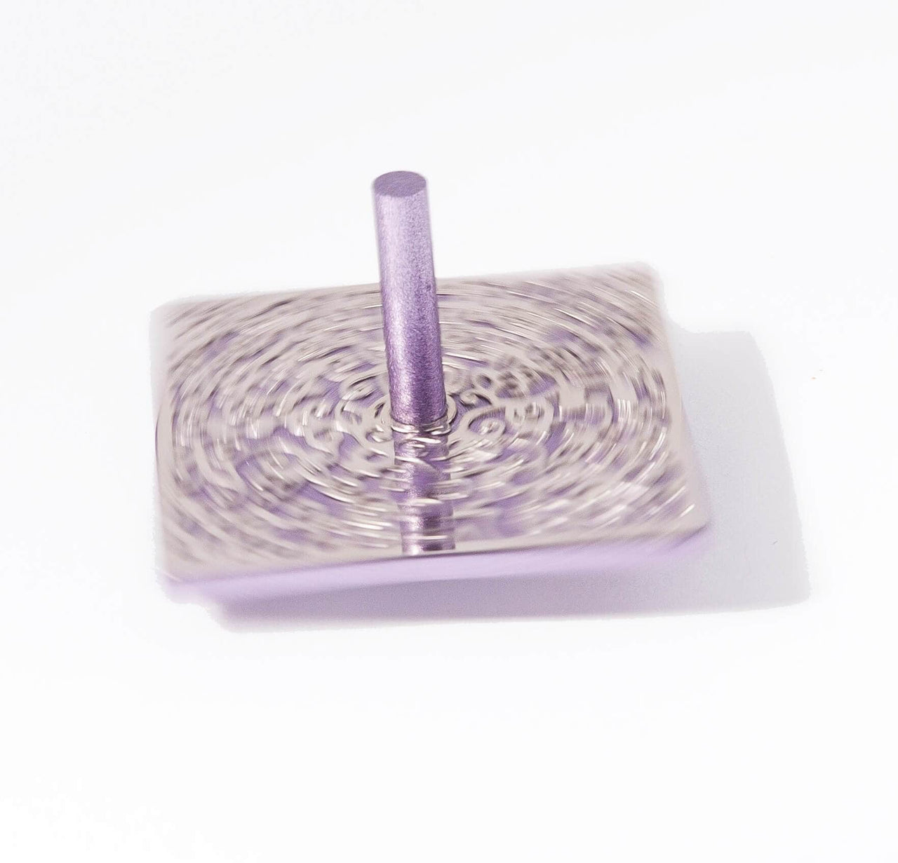 Yair Emanuel - Anodized Aluminum Flat Dreidel with Metal Cutouts by Yair Emanuel - Purple - ModernTribe